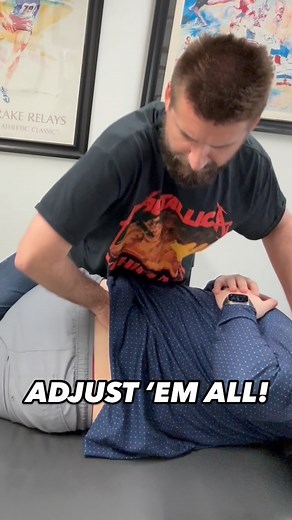 ADJUST ‘EM ALL!!! Chiropractic Manipulation for Lower Back Pain. @nowickichiropractic #nicknowicki #nowickichiropractic #chiropractic #sportsmedicine #adjustment #cmt #manipulation #crack #metal #metallica #adjustemall | Nick Nowicki