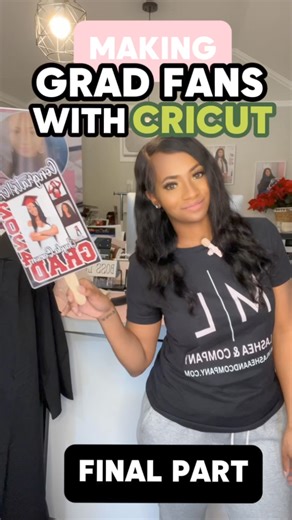 15K views · 80 reactions | Here is the 5th and Final Part of my Making Graduation Fans with the Cricut cutter machine! Pray it was helpful. I’ll share a full supply list in the comments- be sure to look out for my video series on how to make these fans WITHOUT a cutter machine in the next few days! HAVE A GREAT WEEK ❤️ | Shea Walker | Facebook