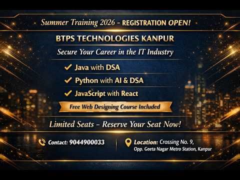 Summer Training 2026 Registration Open 🚀 | Java | Python | C# .NET | DSA + Database