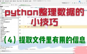 python整理数据的小技巧（4）提取文件里有用的信息