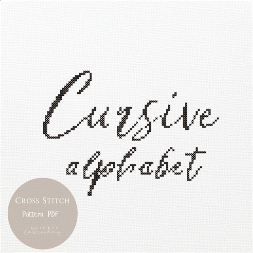 Full Alphabet Cross Stitch Pattern PDF | Calligraphy Font Cross Stitch Pdf|modern Letters Embroidery Chart|abc Text Pattern for Stitcher|380 - Etsy