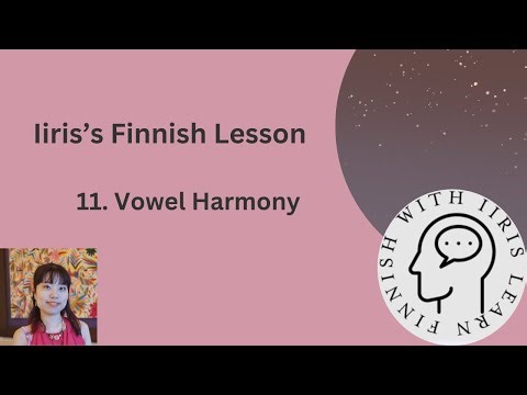 Lesson 11. Vowel Harmony