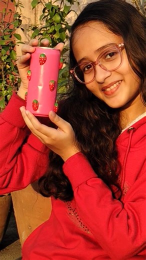 Viral pistachio shell craft🍓 on empty can #shorts #diy #bestoutofwaste #creative #art