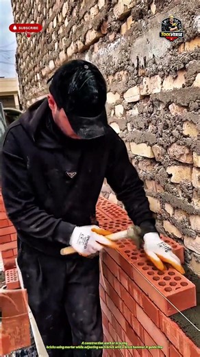 Professional Bricklaying Technique to Build a Straight and Strong Brick Wall #construction