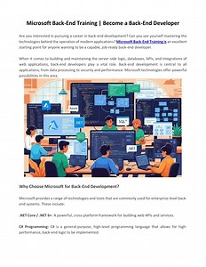 Microsoft Back-End Training - Become a Back-End Developer - SlideServe