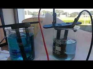 Electrolysis of Copper (II) Chloride time lapse to completion
