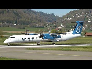 Inaugural Flight: Universal Air Dash 8 Q400 First Landing in Bern! 🇨🇭😍✈️