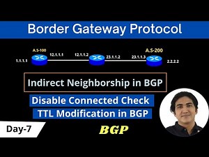 Day-7 | Indirect Neighborship in BGP | Update source loopback in BGP | Disable Connected Check Rule