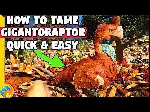 How To Tame A Gigantoraptor QUICK & EASY In 4 Minutes [old] | ARK Ascended |