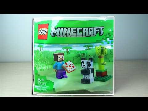 LEGO Minecraft 30672 Steve and Baby Panda Set | Unboxing & Review!