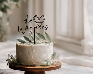 3D Hochzeit Caketopper – Personalisiert & Farbig - Etsy