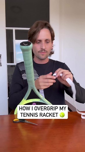 Tennis tip: How I overgrip my tennis racket 🎾 Do you do it the same way? Hit With Me #tennis #tennistip #tennislife #tennisracket #headtennis #teamhead | Hit With Me
