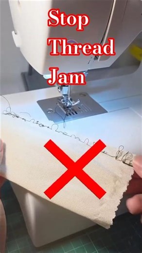 Stop Sewing Machine Thread Jamming! Quick Fix 🔧 #Shorts