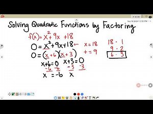 Solving Quadratic Equations by Factoring