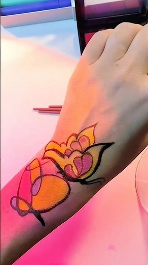 How to draw tattoo? #ardrawing #arteasy #butterfly #tattoo #drawing
