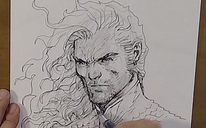 【手绘】美漫大触 [Jim Lee]《 drawing Aquaman during Twitch Stream》