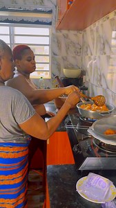 My mother in-law teaching me how to prepare beans cake and we made the breakfast together. Don’t marry just your husband, marry their family too. | Edna & Bright