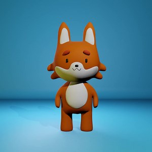 The first 3D model of a cute fox that i created after a tutotrial from artist Ksenia Starkova. Youtube-Channel: https://www.youtube.com/@KseniaStarkova | From2Dto3D
