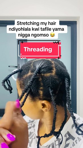 Natural Hair Threading Tutorial for 4C Hair