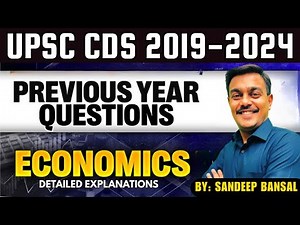 CDS Previous Year Questions: Economy | 2019-2024 | Complete PYQ | Detailed Explanations | #cds