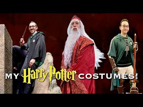 MY HARRY POTTER COSTUMES | Slytherin Student, Quidditch Player, and DUMBLEDORE