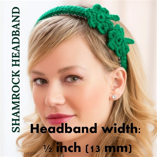 Shamrock Headband Crochet Pattern – St Patrick’s Day Lucky Clover Headband for Women & Kids, Easy Beginner Irish Accessory - Etsy