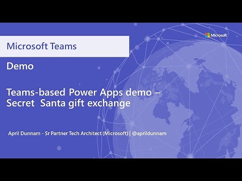 Demo: Secret Santa using Microsoft Teams and Power Apps integrations