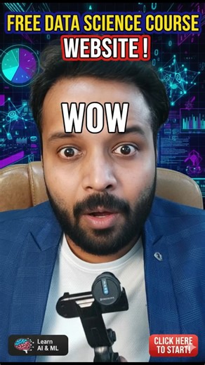 Buzz2Day Tech | Nikhil Sharma on Instagram: "🤯 FREE Data Science Course Website! (The SECRET Spot Experts DON'T Want You to Know) #FreeDataScience #LearnDataScience #DataScienceCourse #AIandML #CareerBoost"