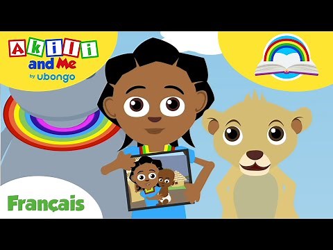 Akili et le soleil, la lune et les etoiles | Apprends l'Anglais avec Akili | Dessin animé éducatif