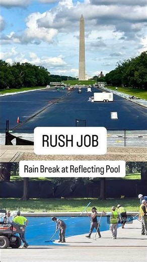 Lincoln Memorial reflecting pool crews rush to catch up to Trump’s deadline after DC rain stops