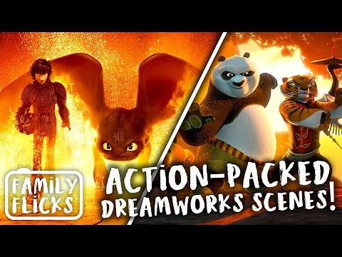 The Best Action-Packed Moments In DreamWorks Movies! | Family Flicks