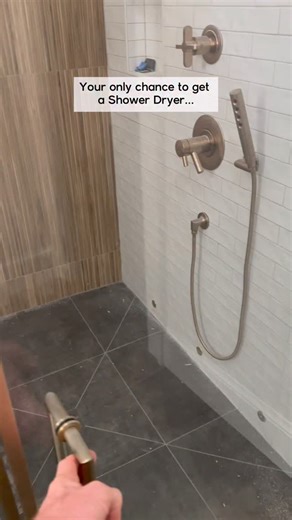 Dennis Comstock - Builder Brigade on Instagram: "🛑 Don’t Build a House without seeing my Checklist… Get it at BuilderBrigade.com This shower dryer gets air circulating around the shower for a set amount of time you select on the wall switch. They even have a pocket shower door that will dry the glass inside the wall. I’m really considering adding one in our personal renovation. What’s your thoughts? Would you ever consider one? Company: @airmada_dry #BuilderBrigade #homebuildingtips #homebuildi