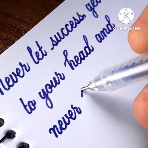 Ultra Beautiful Cursive handwriting With Great Quote