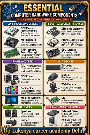 Learn Computer Hardware Components in 10 Minutes! With Visual Chart
