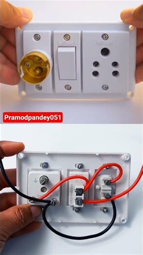 2 switch 1 socket board connection #connection #electrical