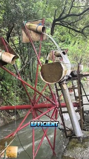 Simple Village Technology! Water Wheel Runs Without Electricity WaterWheel, #EcoFriendly
