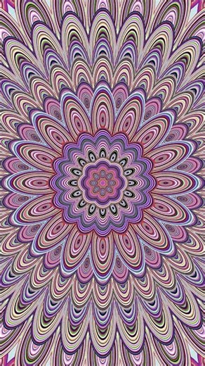 Geometric Colorful Botanical Mandala Artwork