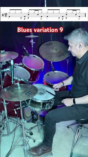 Blues drum Rhythm variation 9 #drums #blues #drummer #drumming
