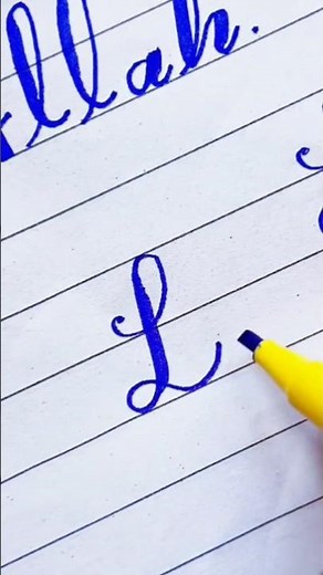 How to write capital L with cut marker