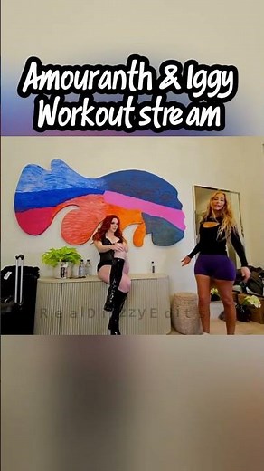 Amouranth and Iggy Azalea workout stream #amouranth #iggyazalea #workout #twerk #dance #foryou #fyp