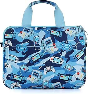 Kids Tablet Bag for Boys, Kids Tablet Carrying Case for Fire HD 10, HD 8, Fire 7 Sleeve Bag Kid Kindle Bag, iPad Bag for Kid, Games Camo Blue
