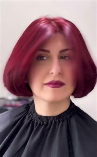 Incredible Deep Red Bob Hair Transformation 🍷✨ | New Look #shots#shortvideo