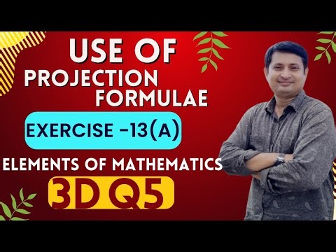 Three Dimensional Geometry | Use of Projection Formula | Class 12 | Exercise 13(A) Q5 