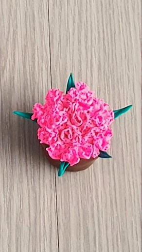 Make a carnation with clay 🌹🌺🌸💐| clay tutorial