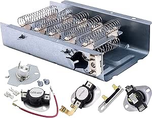 Canamax UPGRADED 279838 Dryer Heating Element 279816 3387134 3977767 Thermostat 3392519 Thermal Fuse Dryer Repair Kit Premium Replacement - Compatible with Whirlpool and Kenmore Dryers