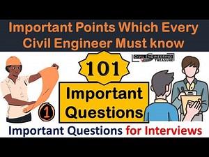 points Civil Engineer Must Know|Importrant interview questions for civil engineers|civil knowledge