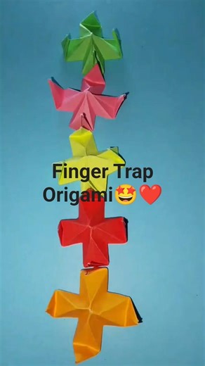 | How to Make Finger Trap Origami🤔🤩 | #diy #art #viralshorts #trendingshorts