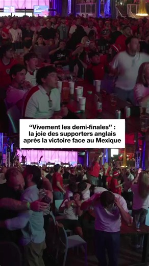 🇬🇧 L’Angleterre a validé son billet pour les quarts de finale de la Coupe du monde en s’imposant au bout du suspense face au Mexique (3-2) ce 6 juillet. À Manchester, la fan zone de Freight Island a explosé de joie au coup de sifflet final.⚽ #sportstiktok #fifawolrdcup #football #angleterre