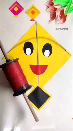 Home made kite making🪁| पतंग कैसे बनायें🪁| How to make paper kite🪁#kite #kiteflying #shorts #craft