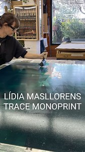 5.1K views · 102 reactions | @lidiamasllorens making a large-sized trace monoprint on Okawara paper #artprintresidence #tracemonoprint #okawarapaper | Art Print Residence | Facebook